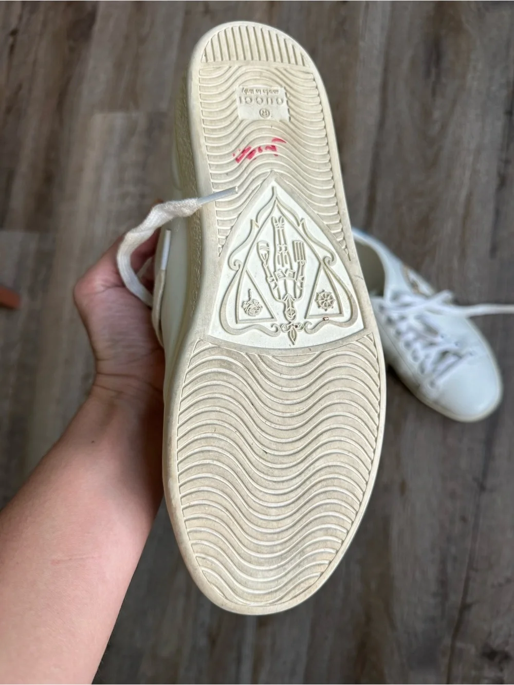 Gucci White Leather Sneakers